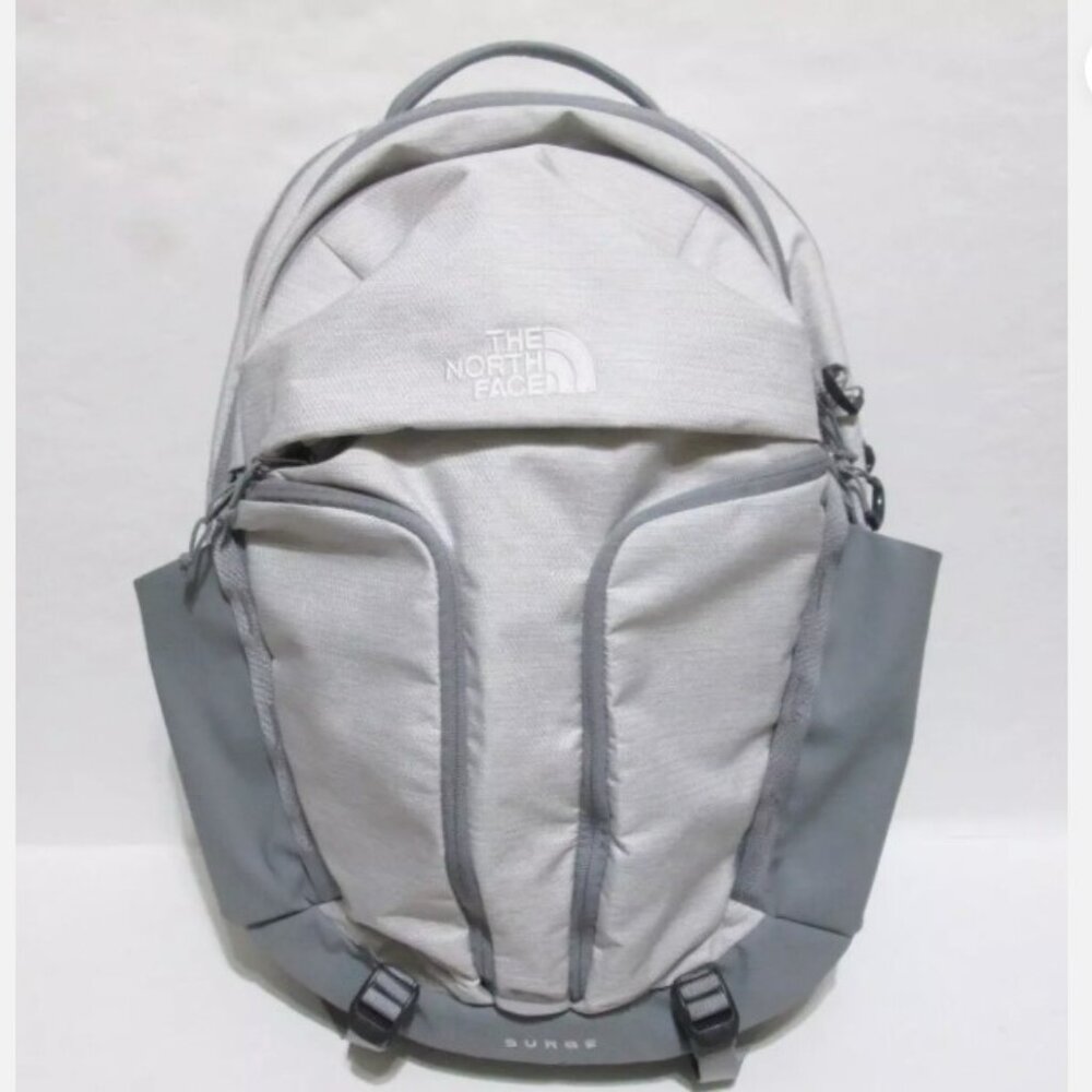 The North Face Surge Women's Laptop Backpack (Metallic White / Gray)